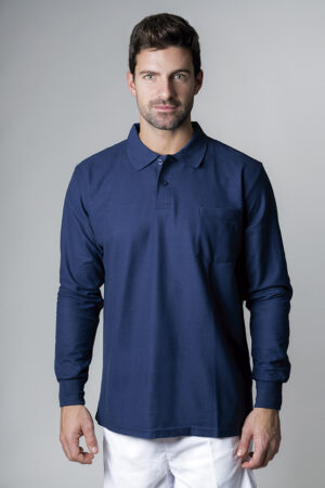 POLO PIQUÉ 210gr MANGA LARGA BOLSILLO ADULTO