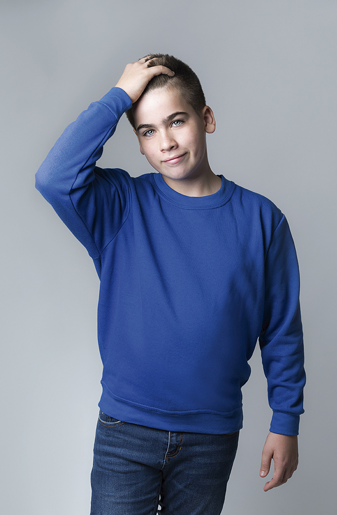 SUDADERA FELPA CUELLO REDONDO NIÑO